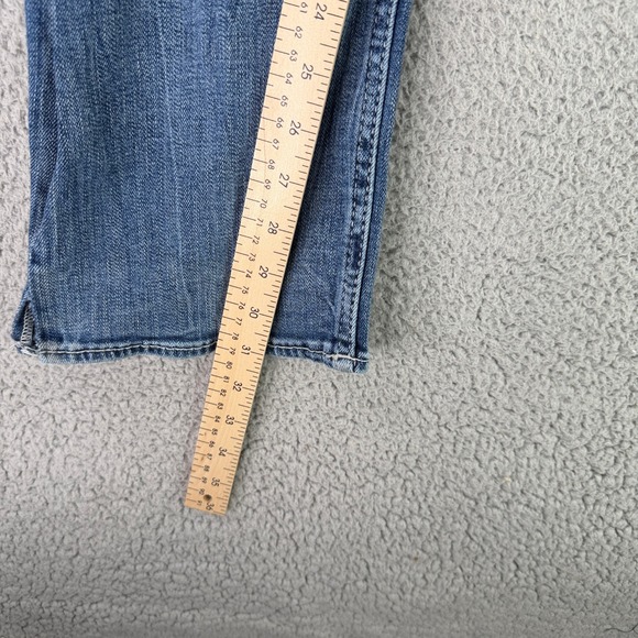 BKE Jake Straight Jeans Mens 32x32 Blue Medium Wash Distressed NIce Fade - Picture 4 of 12